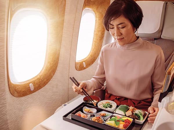 エミレーツ航空の機内食・懐石料理