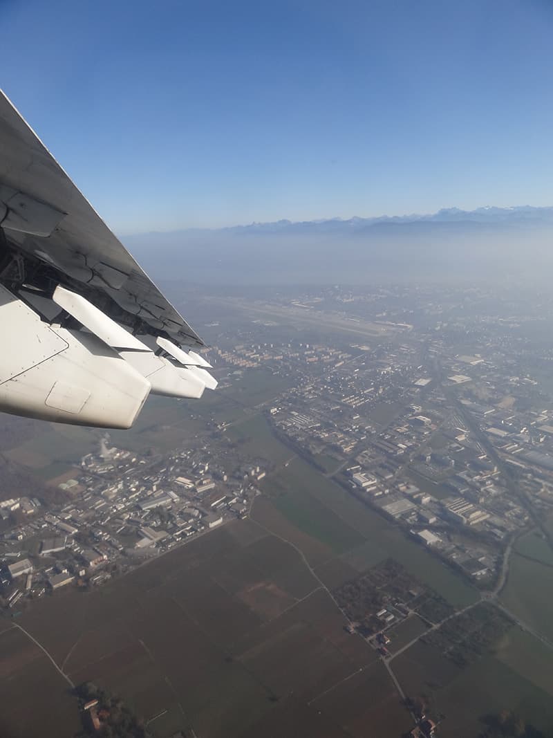 スイス上空からの眺め