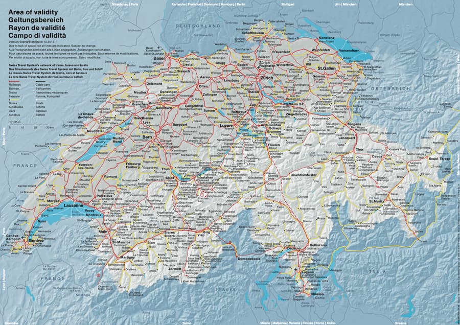 スイストラベルパスマップ